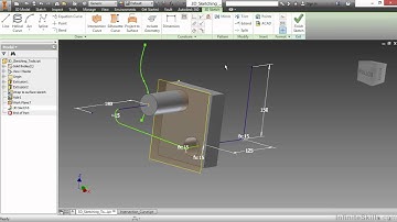 Autodesk Inventor - Advanced Parts Tutorial | 3D Sketching Tools - Part 2