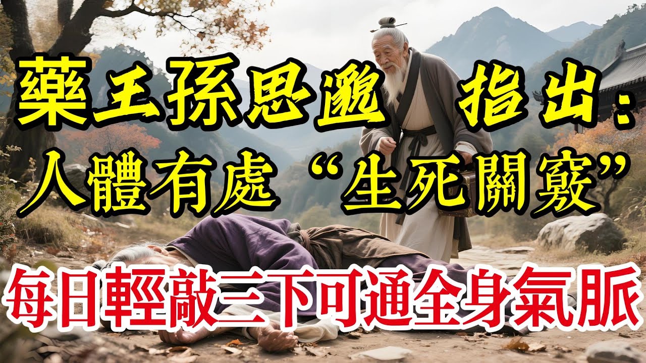 藥王孫思邈指出：人體有處“生死關竅”，每日輕敲三下，可通全身氣脈|養生|打坐冥想|道家|佛教 |佛學知識|修心修行|禪悟人生 |南無阿彌陀佛|談佛道安