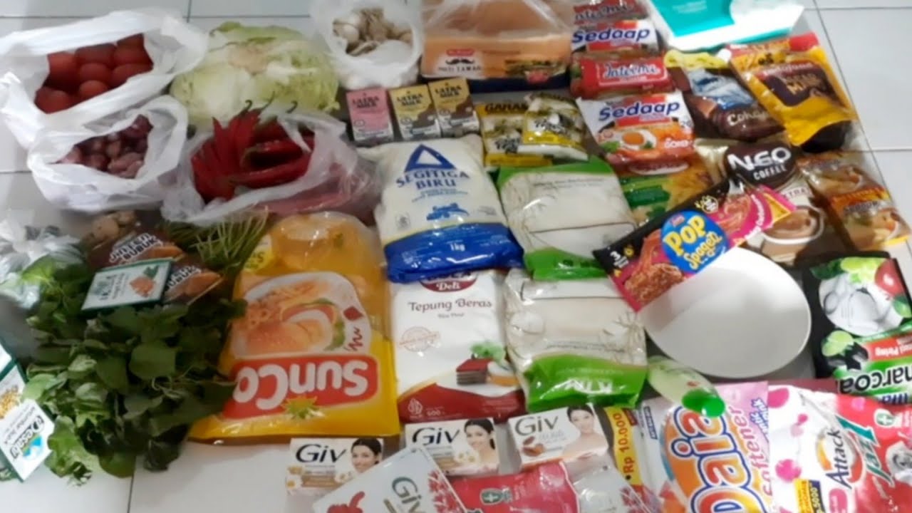 bongkar belanjaan bulanan, belanja bumbu dan sayur, Alhamdulillah kebutuhan dapur terisi