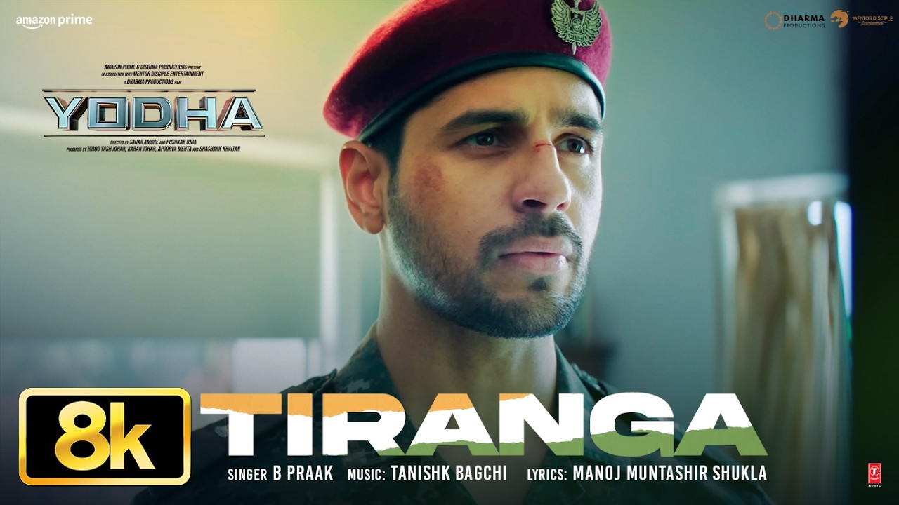 Regardez TIRANGA 8K Full Video | Sidharth Malhotra | YODHA | 80th Independance Day |Tanishk B,B Praak,Manoj M sur YouTube Regardez TIRANGA 8K Full Video | Sidharth Malhotra | YODHA | 80th Independance Day |Tanishk B,B Praak,Manoj M sur YouTube