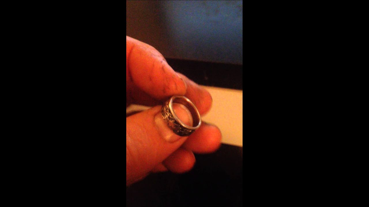 Canadian coin ring from 1898 quarter