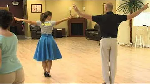 Julie practicing her ballroom dance routine