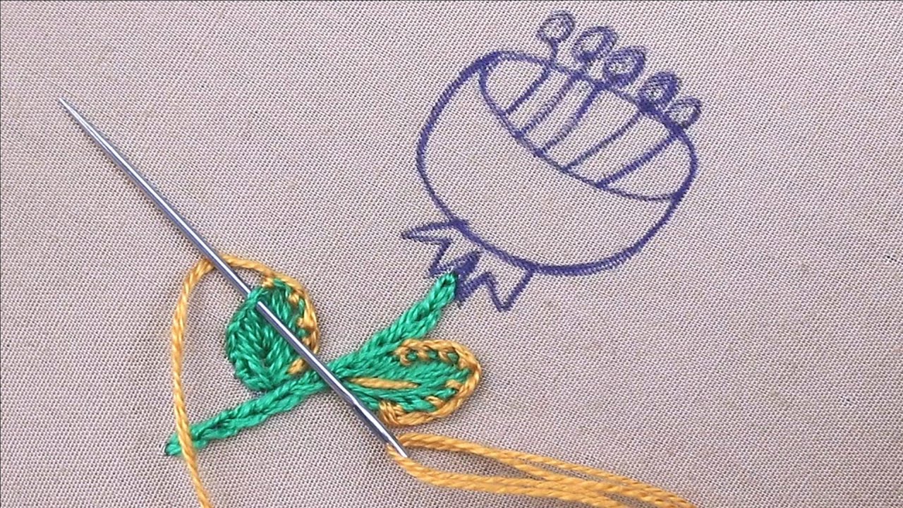 Hand Embroidery Flower Design Pattern, Needle point art New Flower