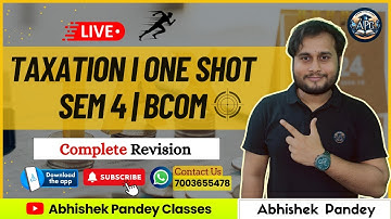 Taxation | One Shot | BCom Sem 4 | Calcutta University