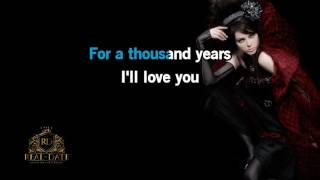 A thousand Years  Christina Perry  HD Karaoke