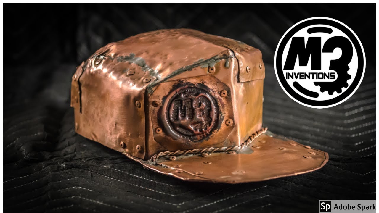 How I used Pop Rivets, a Glass Head, and Copper Sheet Metal to Make a Steampunk 5 Panel Hat