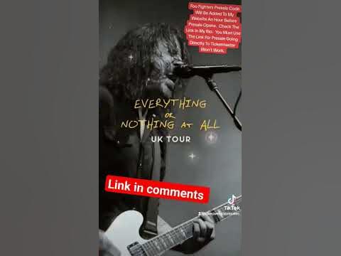 Foo Fighters Presale Code Dropping on my website #presale #artist - YouTube