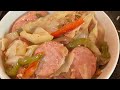 OLD SCHOOL FRIED CABBAGE,SAUSAGE AND PEPPERS( MOTIVATIONAL MONDAY MENU IDEAS) NEW SEGMENT