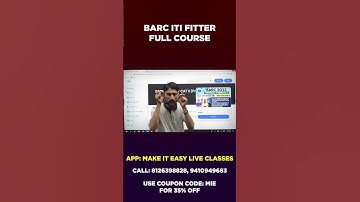 BARC ITI Fitter Full Course Available