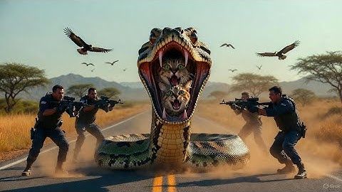 Heroic Rescue Team Saves 3 Innocent Cats From A Giant King PYTHON Attack 