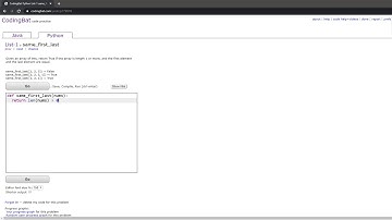 List-1 (same_first_last) Python Tutorial || Codingbat.com