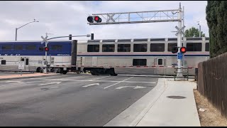 Amtrak California 6905 #768 Pacific Surfliner, Sycamore Dr. Railroad Crossing Simi Valley, CA