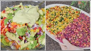 ٣ أنواع من أطيب السلطات الصيفية/ سلطة الحمص، اللهانة ، ألافوكادو  summer salads