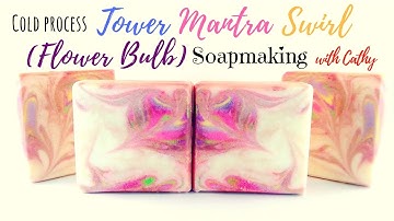 061 How to make tower mantra cold process soap swirl DIY Easy soapmaking how to for beginners