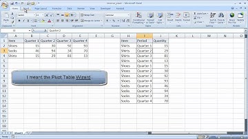 Create a Reverse Pivot Table