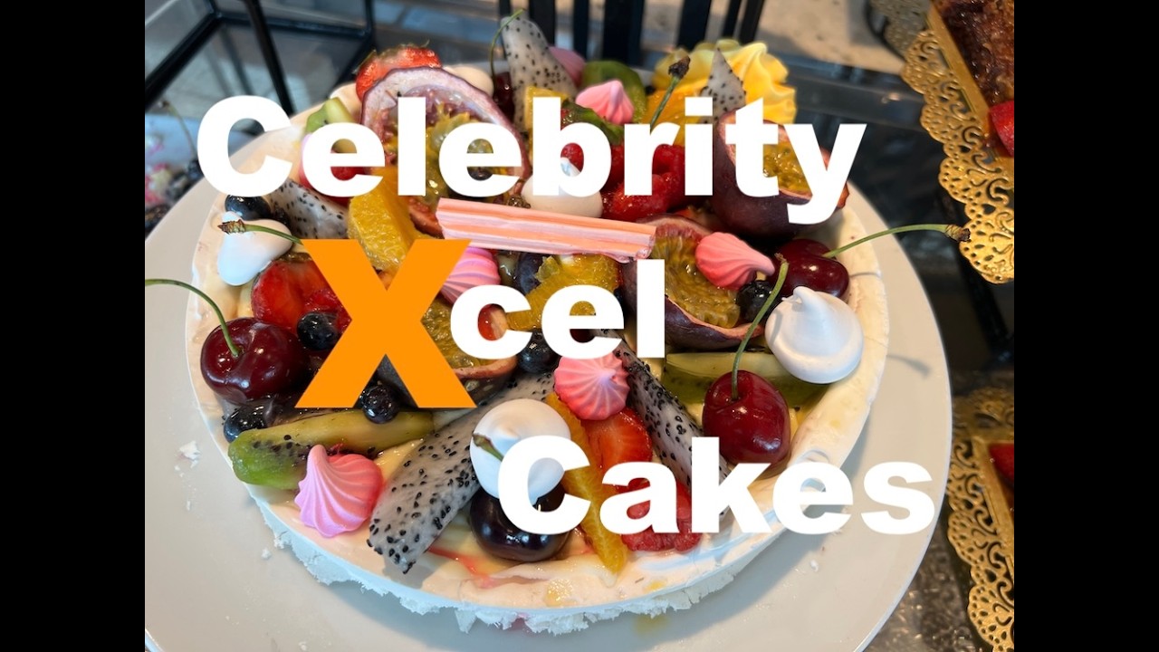 The Best Cruise Ship Food. Celebrity Xcel Oceanview Cafe showcases extraordinary cake skills