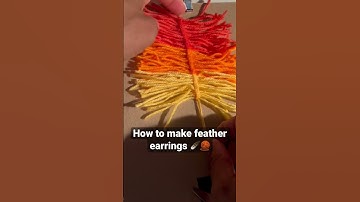 ✨DIY Feather Earrings 🪶🧶 #art #diy #fashion #earrings #yarnart #feather