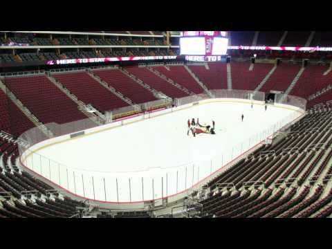 Coyotes Ice intsall time lapse