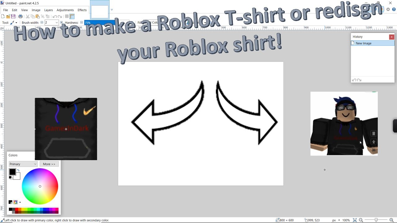 how to a make Roblox T- shirt or redisgn your Roblox shirt! | Paint.net ...