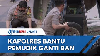 Sosok Kapolres Karawang AKBP Aldi Subartono yang Jadi 'Tukang Ban' di Tol Japek & Videonya Viral