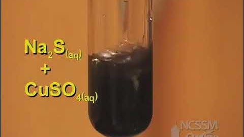 CuSO4 + Na2S Reaction of copperII sulfate and sodium sulfide