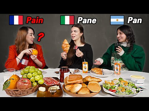 3 Countries Word Differences With Breakfast!! l French, Italian, Argentina Spanish