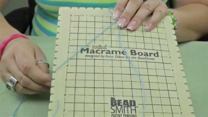 Macrame Board Beadsmith Macrame Board DIY Wooden Handmade Braiding Plate  Macrame Project Board for Crochet Knotting String Bracelet Project 20cmx20cm