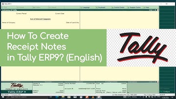 Hoe maak ik ontvangstbewijzen aan in Tally ERP9? (Engels)