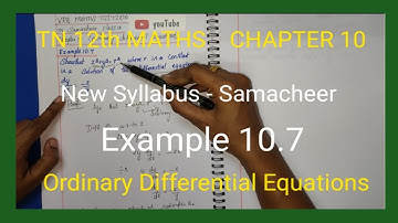 Class 12 | Chapter 10 Example 10.7  | Tamilnadu New Syllabus | vrrmathstuition |
