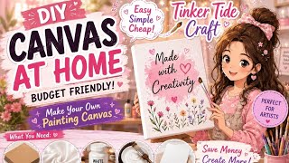 How to Make Canvas at Home From Cardboard | Budget Art Samaan | @nazuart inspired