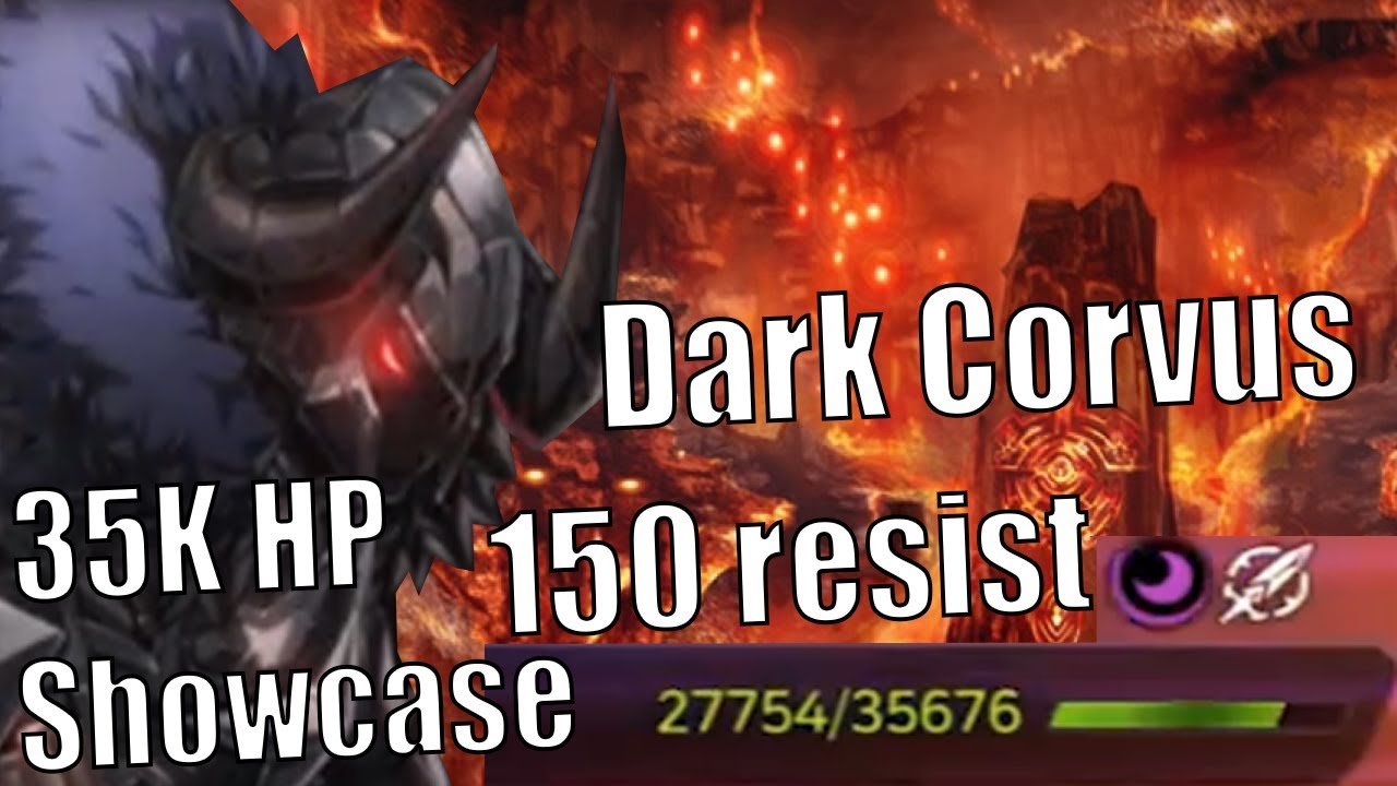 35k HP 150 Resist Dark Corvus to Legend Showcase Meme