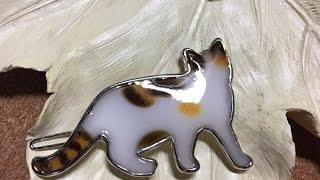 UVレジン】三毛猫ちゃんのダボピン作ってみました。 - YouTube