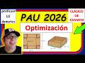 PAU 2026 🌟 Optimización problemas resueltos 👉 clásico de examen Maximizar el volumen