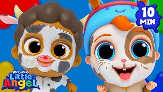 learning animal colors song little angel nursery rhymes animals for kids toddler learning