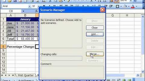 Excel 2003 Tutorial Merging Scenarios Microsoft Training Lesson 31.3