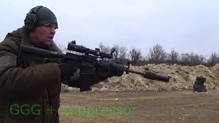 AR-15 avec un silencieux + munitions subsoniques