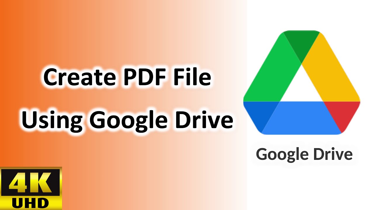 Can you create a PDF on Google Drive?