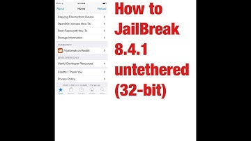 How to JailBreak 8.4.1 untethered (32-bit)