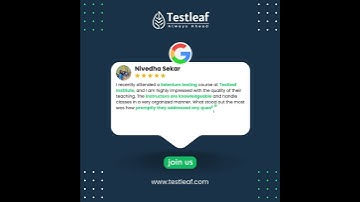 Empowering Careers with @TestLeaf : Nivedha Sekar