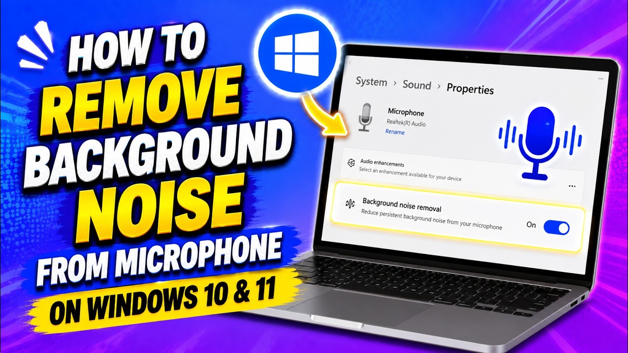 How to Remove Background Noise from Microphone on Windows 10 & 11 | How ...