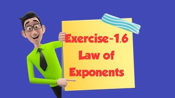 Maths》》Exercise 1.6 》》Laws of Exponents for Real Numbers