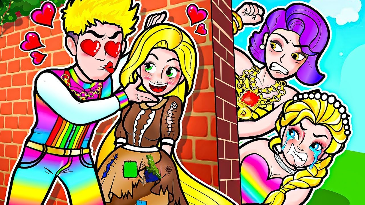 [🐾paper dolls🐾] Rich vs Poor Girls! Rapunzel Princess and Prince Love Challenge 💚 - Rapunzel Family