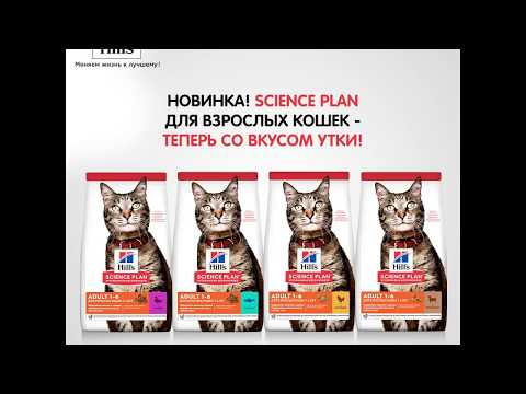 Hill's Science Plan для взрослых кошек для поддержания жизненной энергии и иммунитета с уткой Hill's Science Plan для взрослых кошек для поддержания жизненной энергии и иммунитета с уткой