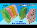 DIY Simple File Box - Rak buku sederhana dari kardus bekas - Kerajinan tangan dari barang bekas