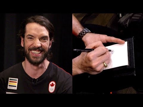 Can Olympic champion Charles Hamelin draw as fast as he skates?