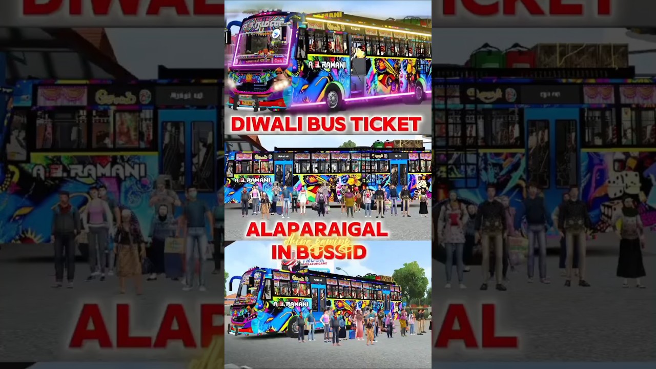 💥diwali 🎇 bus Ticket price alaparaigal in bussid 💥🥳💥
