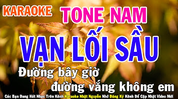 Vạn Lối Sầu Karaoke Tone Nam Nhạc Sống - Phối Mới Dễ Hát - Nhật Nguyễn