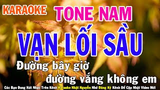 Vạn Lối Sầu Karaoke Tone Nam Nhạc Sống - Phối Mới Dễ Hát - Nhật Nguyễn