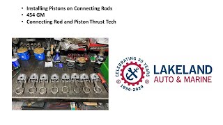 Installing Pistons Onto Connecting Rods GM 454 Big Block Chevy Mercruiser