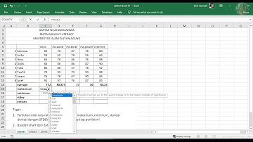 Microsoft Excel 01 ( rata-rata, maksimum, minimum, standar deviasi, varians )
